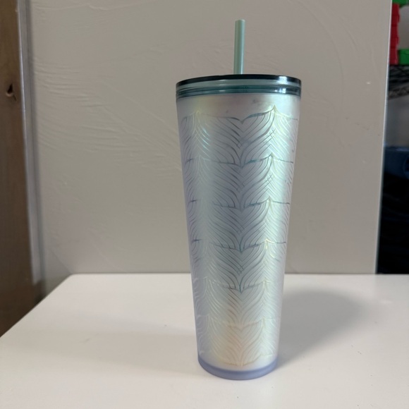Starbucks Other - Starbucks 50th Anniversary Iridescent Matte Frosted Mermaid Tail Soft Touch Cup